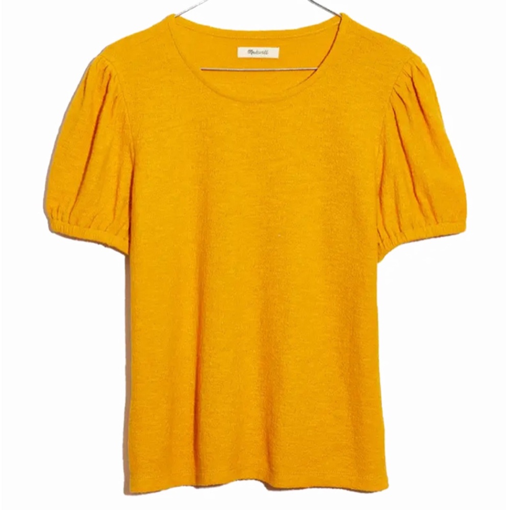 Madewell Superlight Jacquard Puff-Sleeve Tee